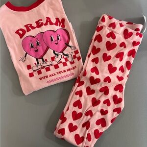 Heartful Dreams Kids Pajama Set - Pink and Red